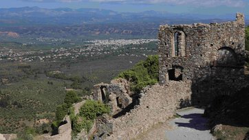 Blick von der byzantinischen Festung Mystras